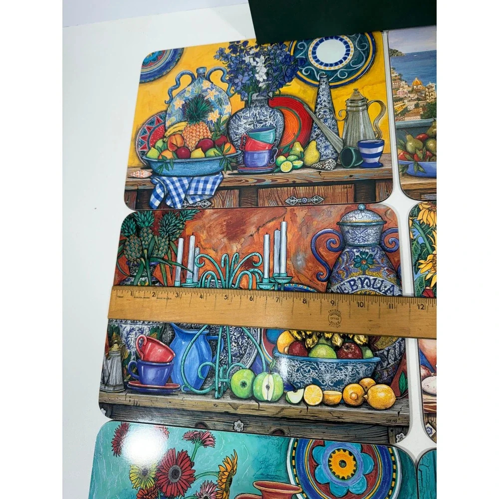 Jason Placemats Set 6 Mediterranean Still Life Art Sorina Cork Back‎ New Zealand